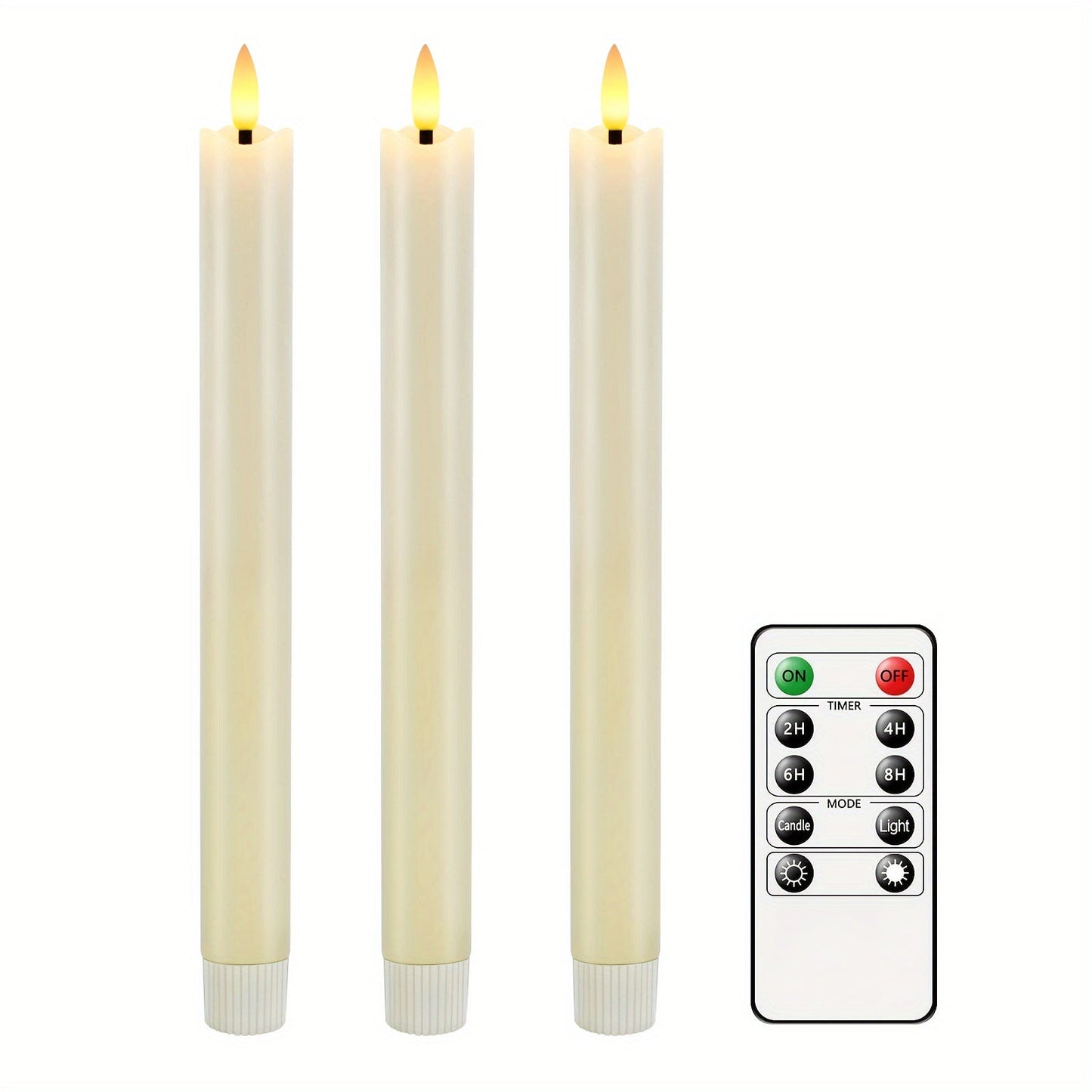 Flameless Kegelkaarsen met Afstandsbediening – Ivoor Wit LED Decoratieve Kaarsen voor Binnen en Buiten 7