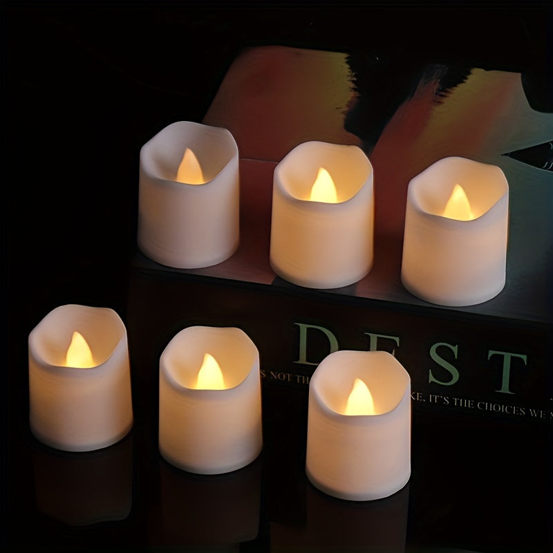 Flameless LED Theelichtjes op Batterijen - Veilig en Romantisch voor Bruiloften, 24/50/100 Stuks 1