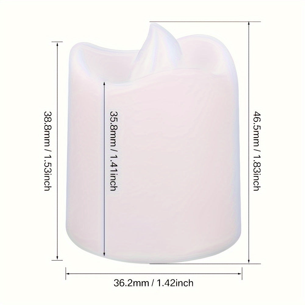 Flameless LED Theelichtjes op Batterijen - Veilig en Romantisch voor Bruiloften, 24/50/100 Stuks 4