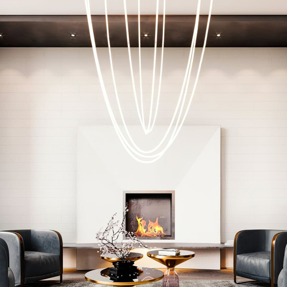 Flexibele Dimbare Hanglamp Zwart voor Eettafel – LED Woonkamer Lamp met Aangepaste Lengte 2