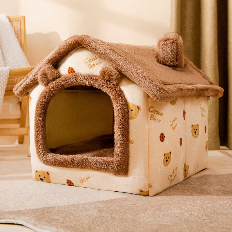Fluffy Dierenhuisje voor Honden en Katten – Warm Cozy Slaapplek tot 4 kg, Zachte Stof, Anti-slip 7