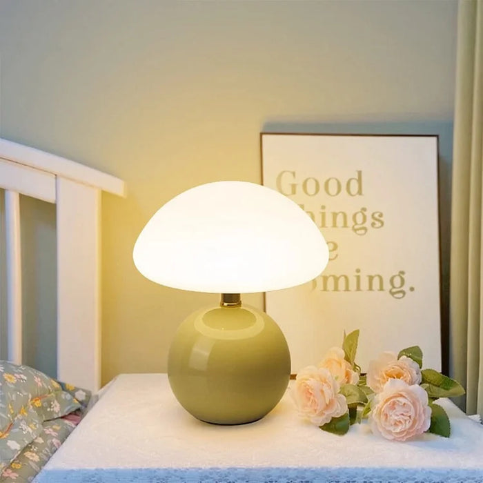 Franse Crème Paddenstoel Hanglamp – Elegante LED Verlichting voor Woonkamer en Slaapkamer 6