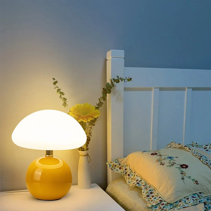 Franse Crème Paddenstoel Hanglamp – Elegante LED Verlichting voor Woonkamer en Slaapkamer 7