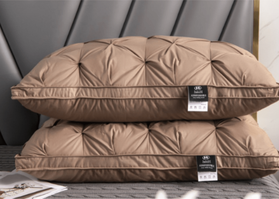 Slaapkussen met Ganzendonsvulling voor Comfort en Nekondersteuning – 48 x 74 cm Bruin