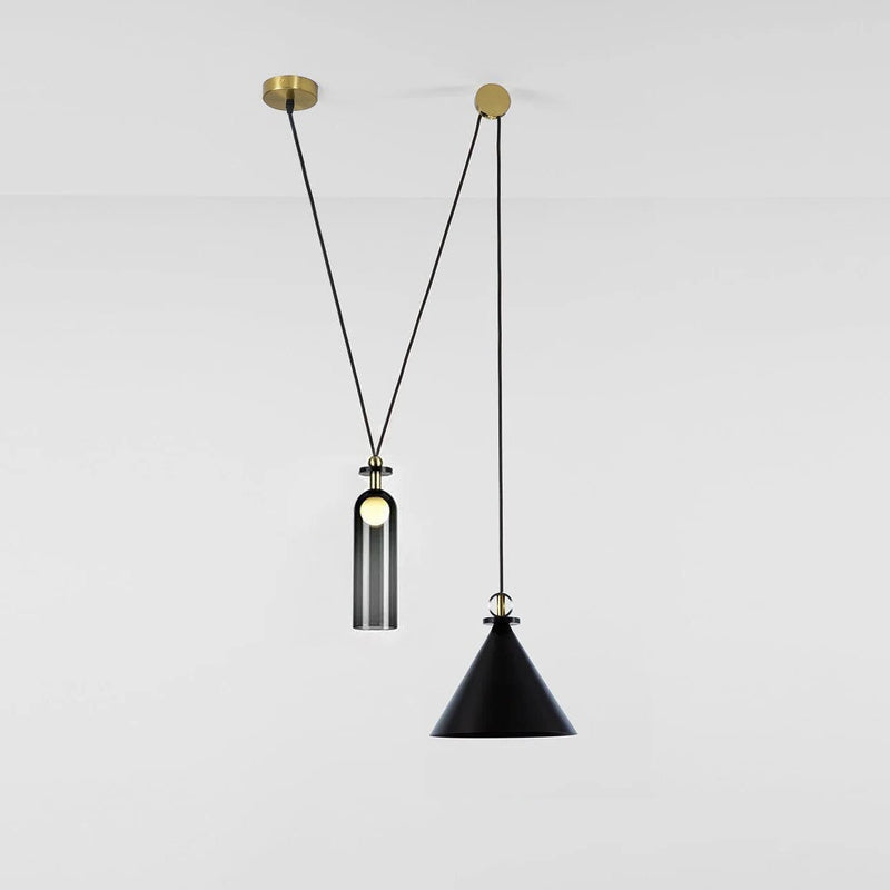 Industriele Eettafel Hanglamp met Geometrisch Design J 30cm x H 150cm