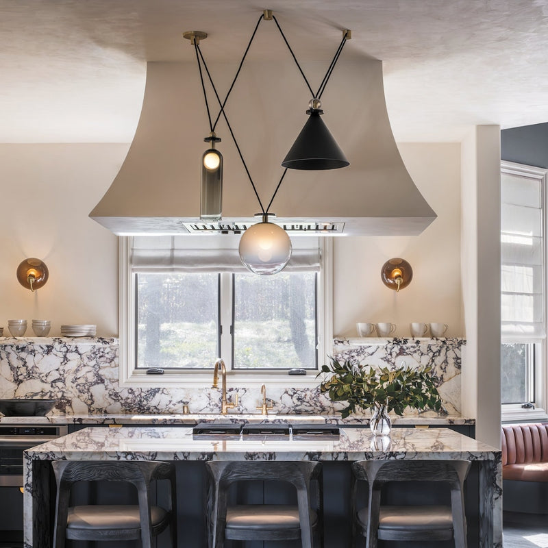 Industriele Eettafel Hanglamp met Geometrisch Design