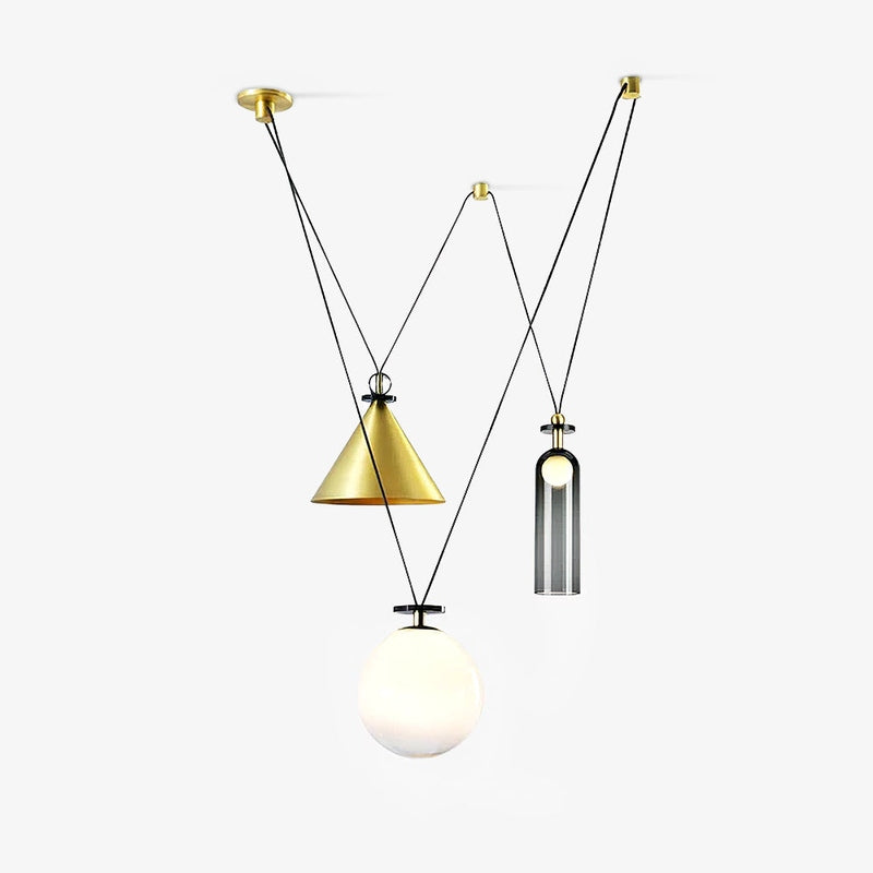 Industriele Eettafel Hanglamp met Geometrisch Design