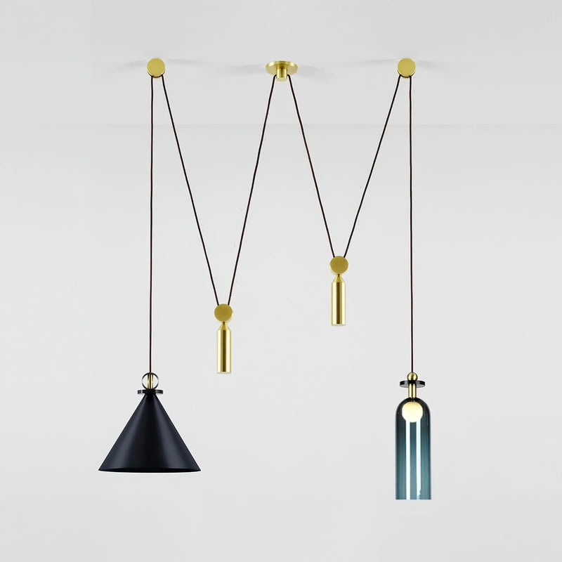 Industriele Eettafel Hanglamp met Geometrisch Design