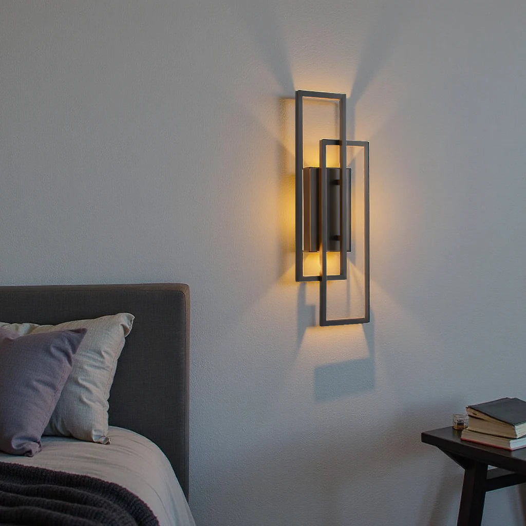 Geometrische LED Wandlamp met Afstandsbediening voor Binnengebruik – Dimbare Muurlamp 1