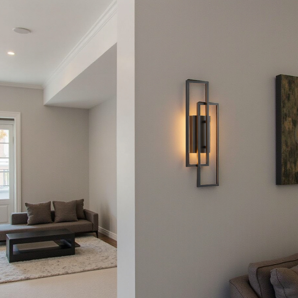 Geometrische LED Wandlamp met Afstandsbediening voor Binnengebruik – Dimbare Muurlamp 2