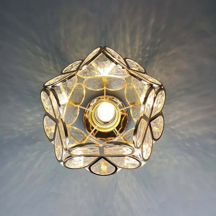 Glazen Plafondlamp Bloemenontwerp – Elegante Plafonniere voor Hal met E27 Fitting 4