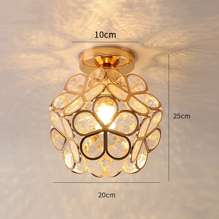 Glazen Plafondlamp Bloemenontwerp – Elegante Plafonniere voor Hal met E27 Fitting 5
