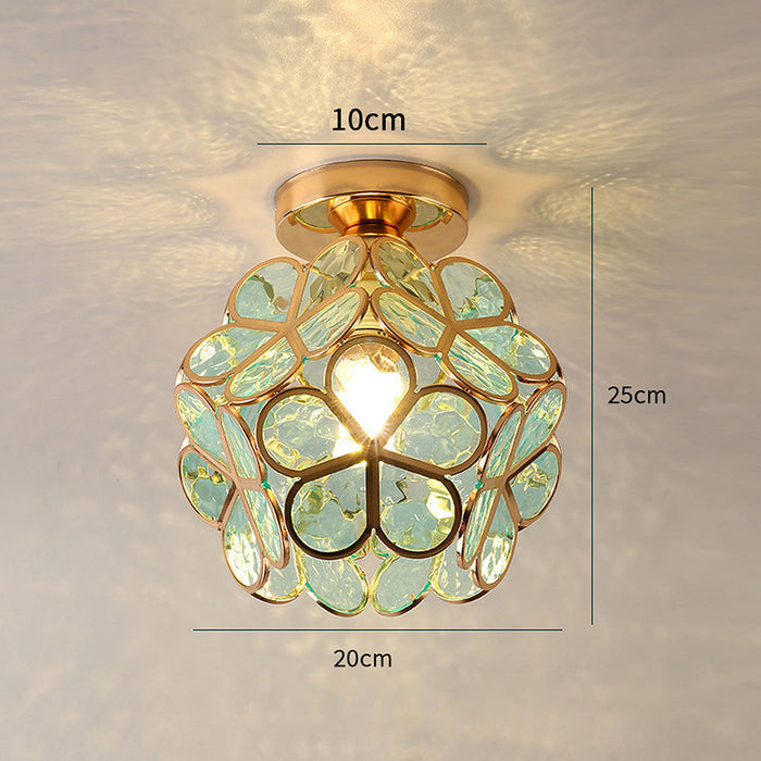 Glazen Plafondlamp Bloemenontwerp – Elegante Plafonniere voor Hal met E27 Fitting 7