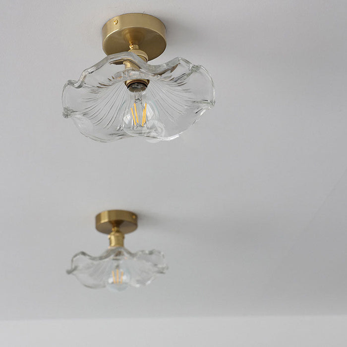 Glazen Plafondlamp Hibiscusvorm – Moderne Plafonniere voor Slaapkamer en Woonkamer Verlichting 2