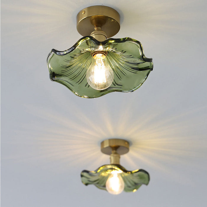 Glazen Plafondlamp Hibiscusvorm – Moderne Plafonniere voor Slaapkamer en Woonkamer Verlichting 3