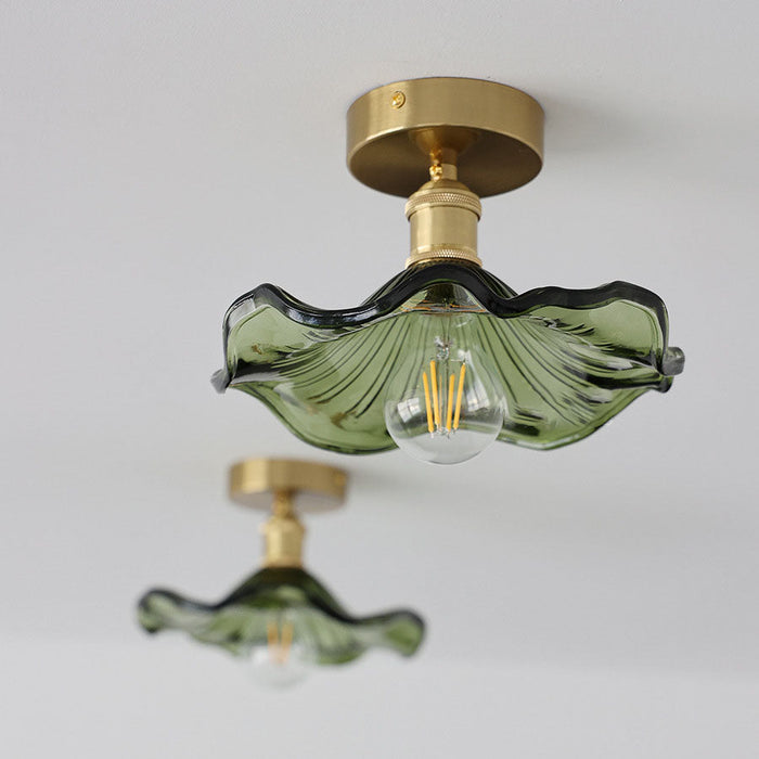 Glazen Plafondlamp Hibiscusvorm – Moderne Plafonniere voor Slaapkamer en Woonkamer Verlichting 4