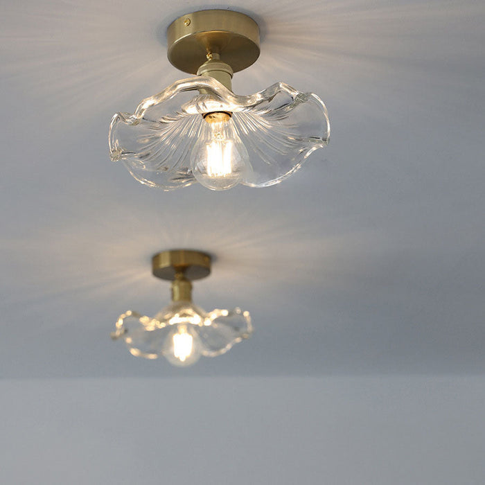 Glazen Plafondlamp Hibiscusvorm – Moderne Plafonniere voor Slaapkamer en Woonkamer Verlichting 7