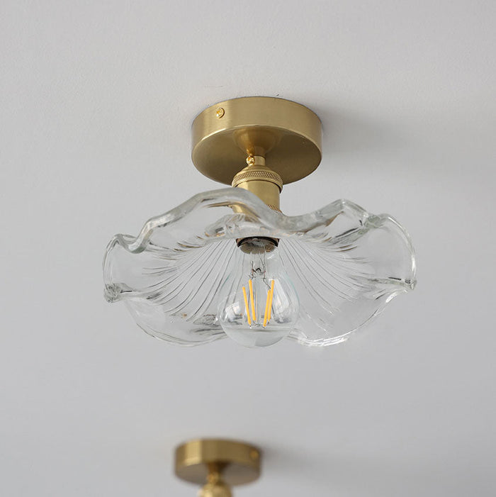 Glazen Plafondlamp Hibiscusvorm – Moderne Plafonniere voor Slaapkamer en Woonkamer Verlichting 9