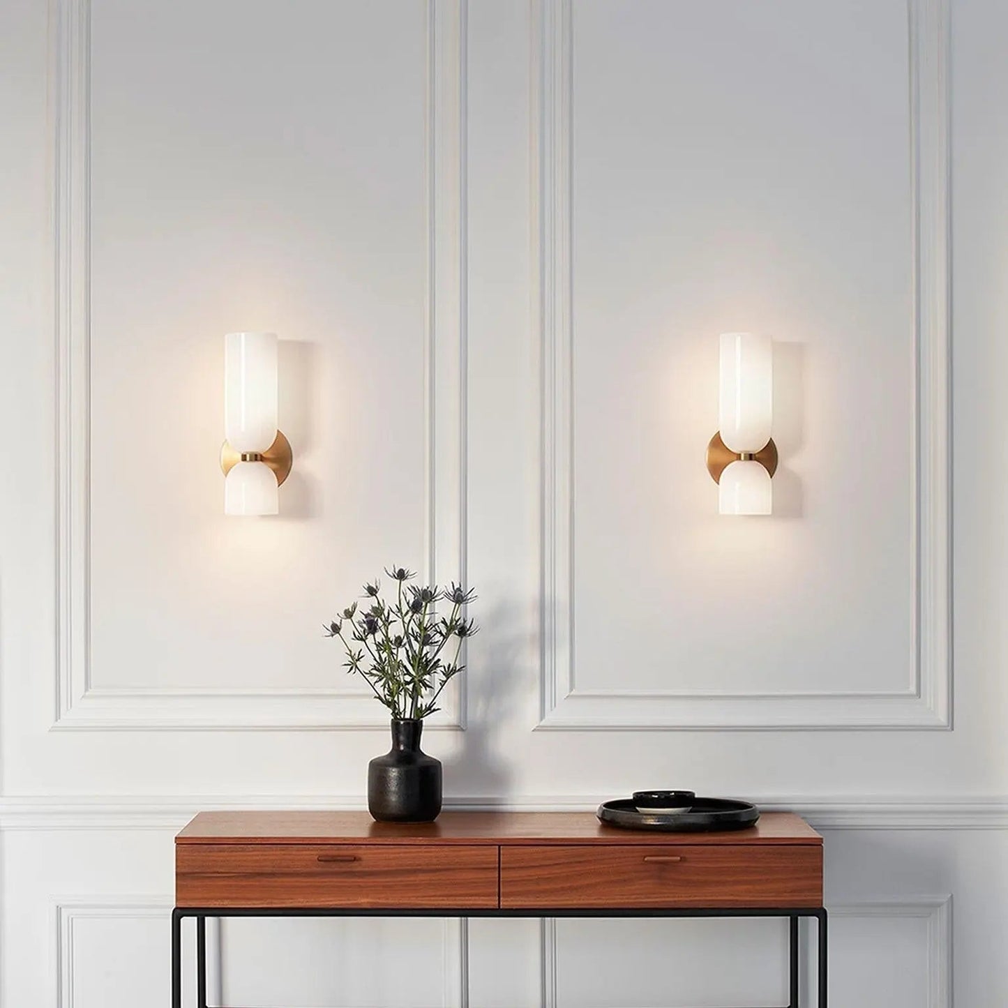 Glazen Wandlamp met Elegante Afwerking voor Slaapkamer en Woonkamer 3