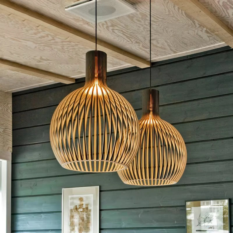 Handgeweven Bambus Hanglamp voor Woonkamer en Eetkamer - Natuurlijke Pendelleuchte met Moderne Afwerking 4