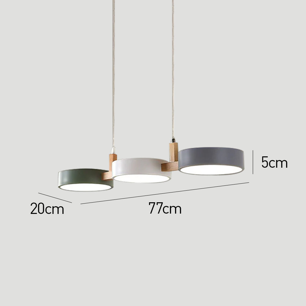 Hanglamp Eettafel met Cilindervorm en Houten Accenten voor Woonkamer