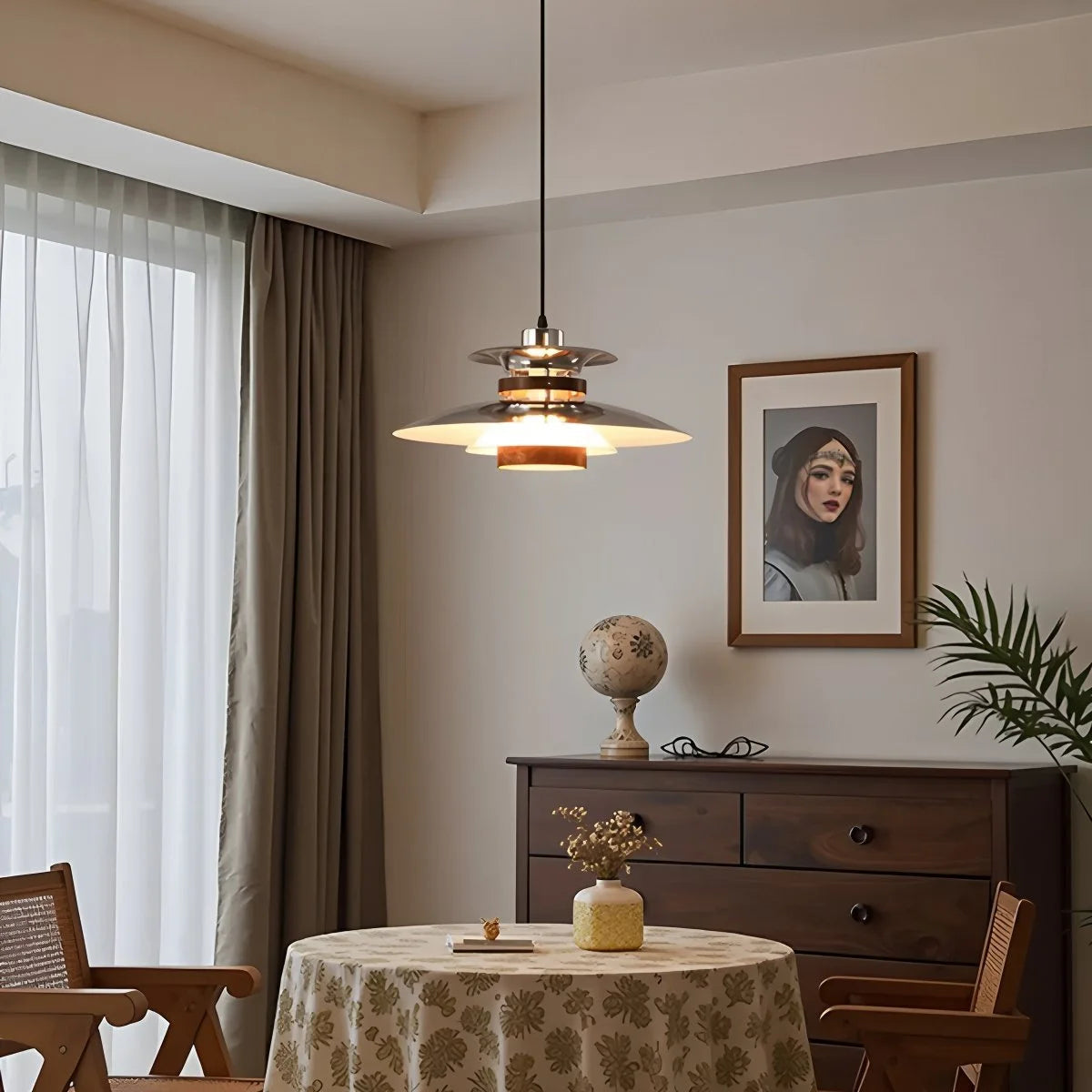 Hanglamp Eettafel met Modern UFO-Design en Verstelbare Hoogte 7