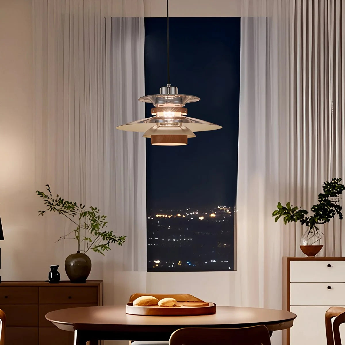 Hanglamp Eettafel met Modern UFO-Design en Verstelbare Hoogte 8