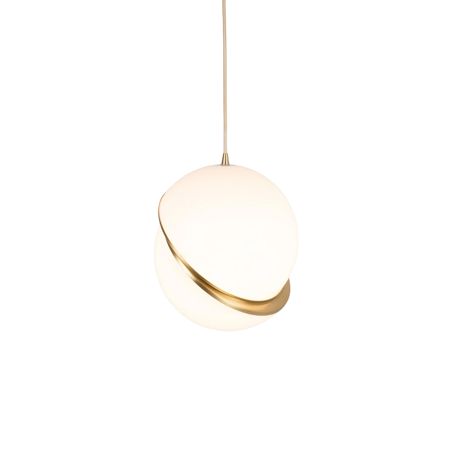Bol Hanglamp met Gouden Accenten – Moderne Woonkamer Lamp Ø40cm