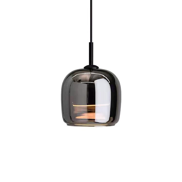 Hanglamp voor Eettafel met Modern Ontwerp in Zwart Glas