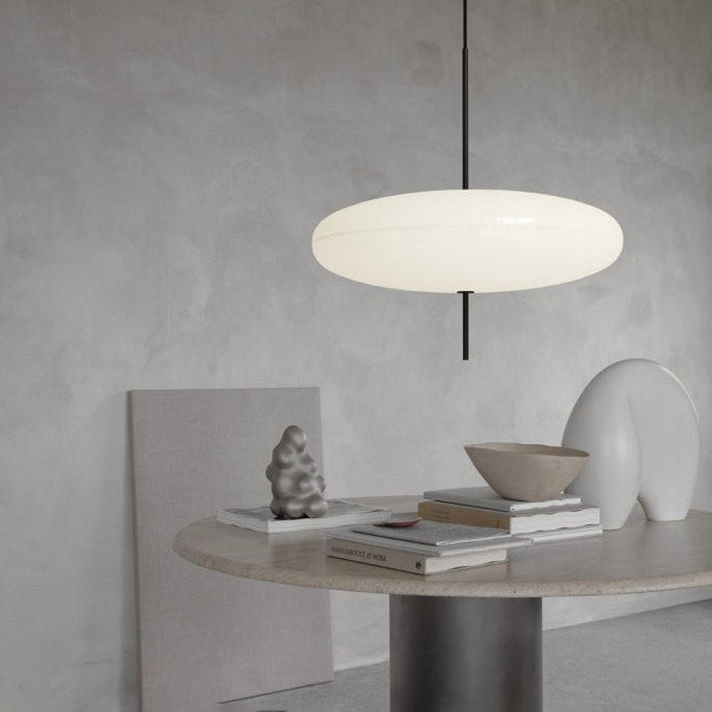 Ovale Hanglamp Wit
