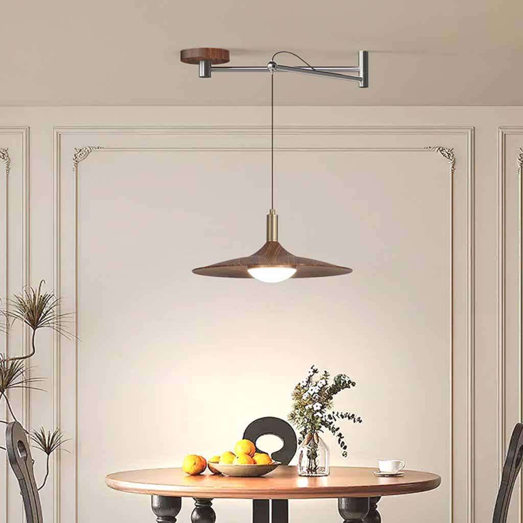 Hanglamp met Verstelbare Zwenkarm en Dimbare LED voor Eettafel en Slaapkamer 1