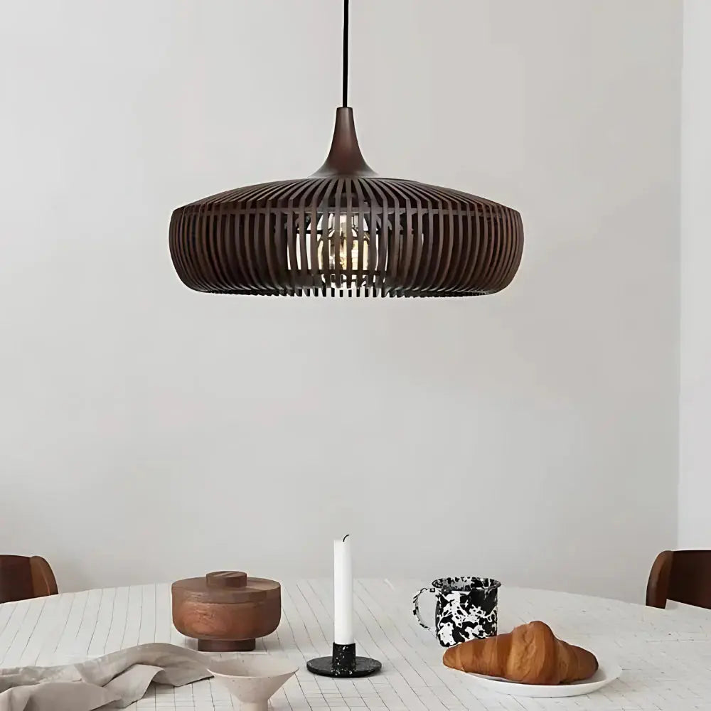 Hanglamp van Massief Hout met Japandi Design voor Eettafel en Woonkamer 6