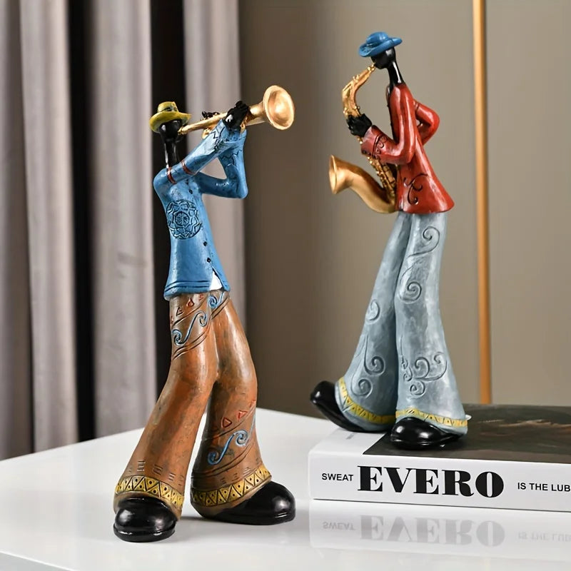 Hars Beeldje van Jazz Band met Vintage Charme en Gedetailleerd Ontwerp 3