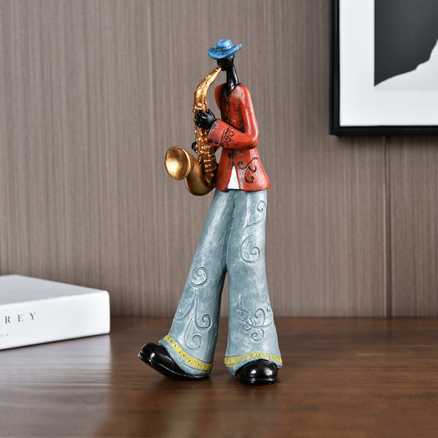 Hars Beeldje van Jazz Band met Vintage Charme en Gedetailleerd Ontwerp 5