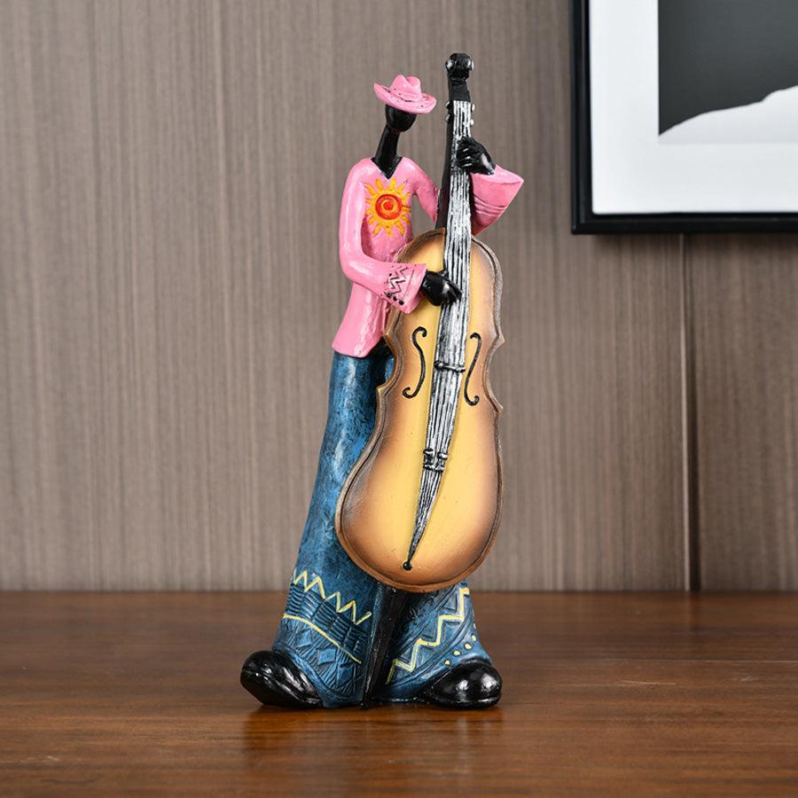 Hars Beeldje van Jazz Band met Vintage Charme en Gedetailleerd Ontwerp 6