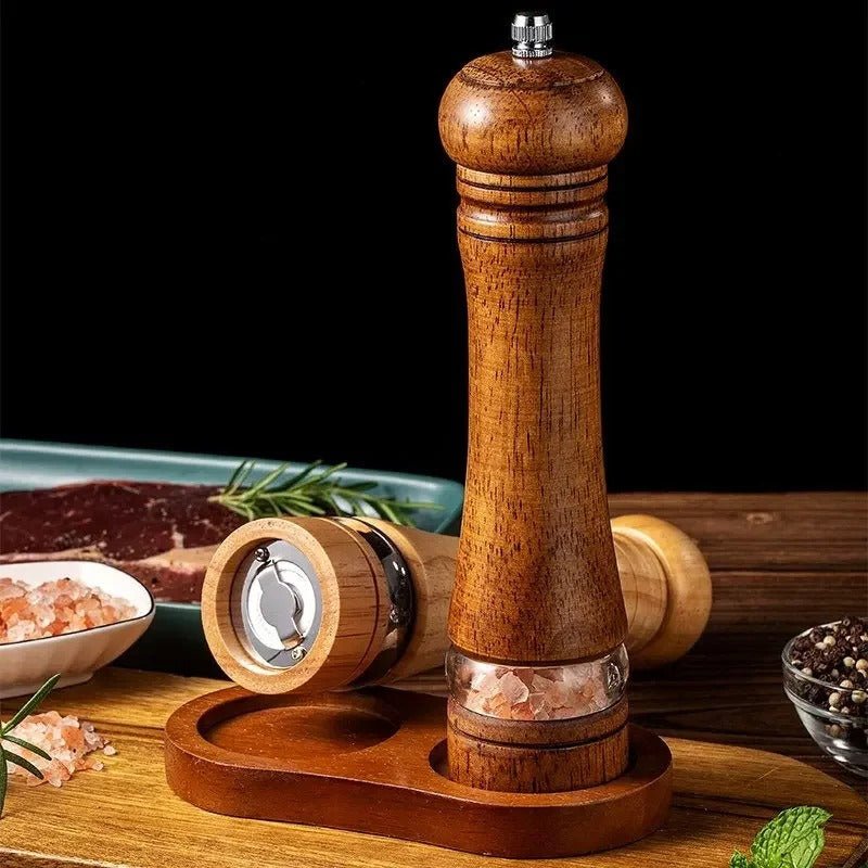 Houten Peper en Zoutmolen met Instelbare Grofheid en Ergonomisch Ontwerp 5
