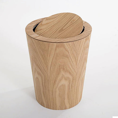 Houten Vezelafvalbak met Deksel – 9 Liter Capaciteit in Eiken of Walnoot 3