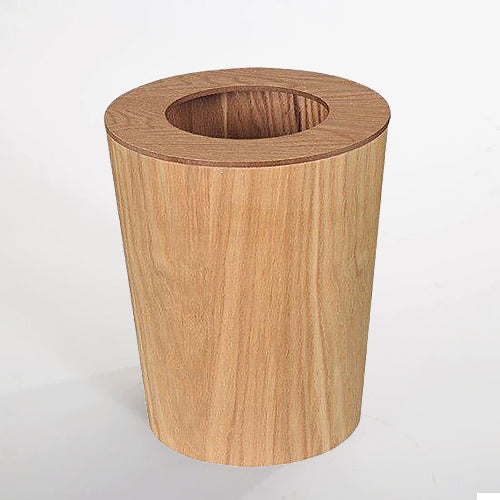 Houten Vezelafvalbak met Deksel – 9 Liter Capaciteit in Eiken of Walnoot 4
