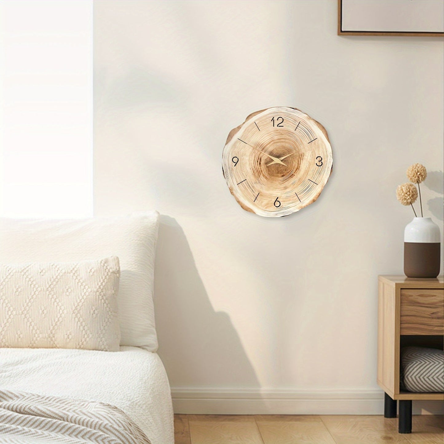 Houten Wandklok met Stille Mechanisme en Realistische Textuur 5
