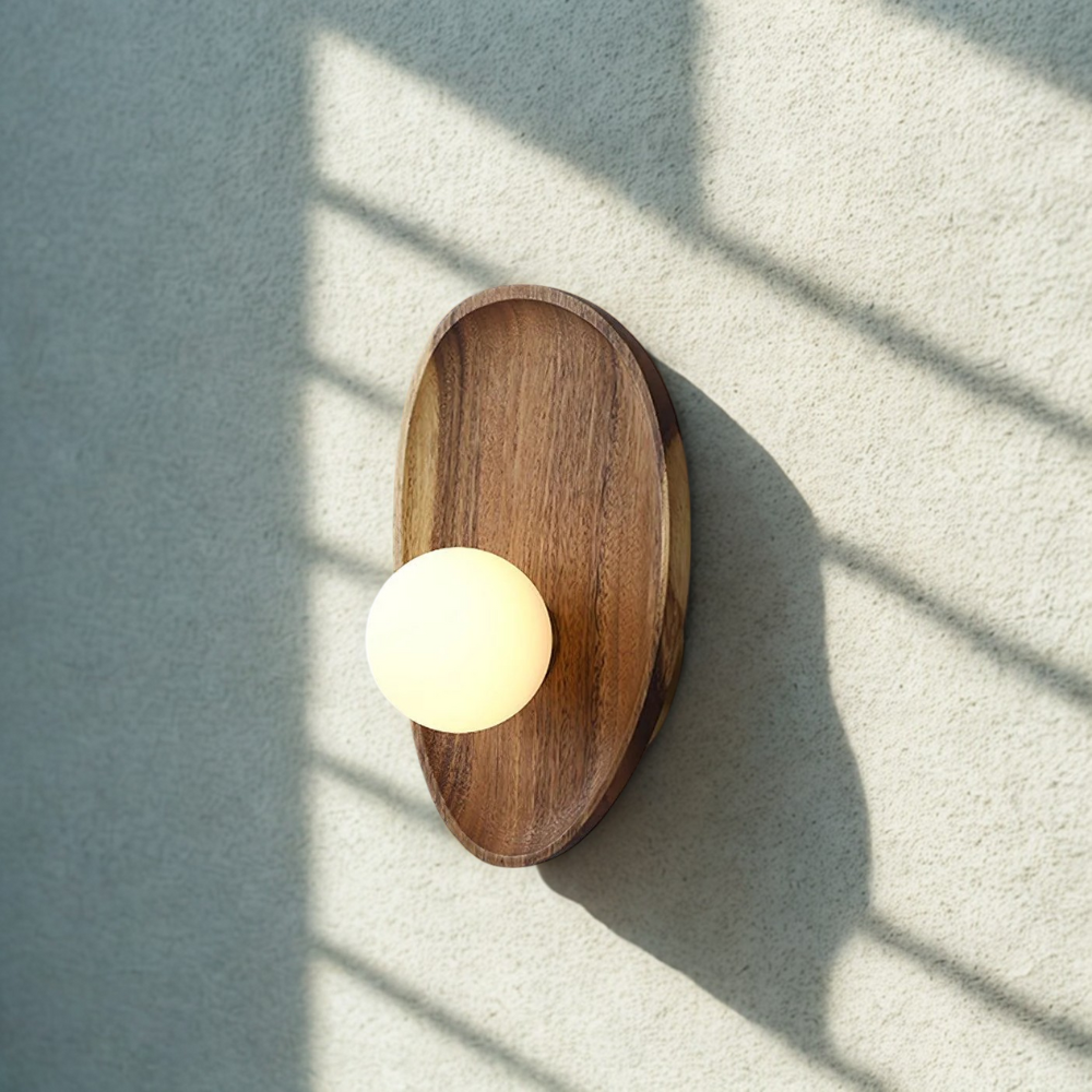 Houten Wandlamp met LED Verlichting – Scandinavisch Minimalistisch Design voor Binnen