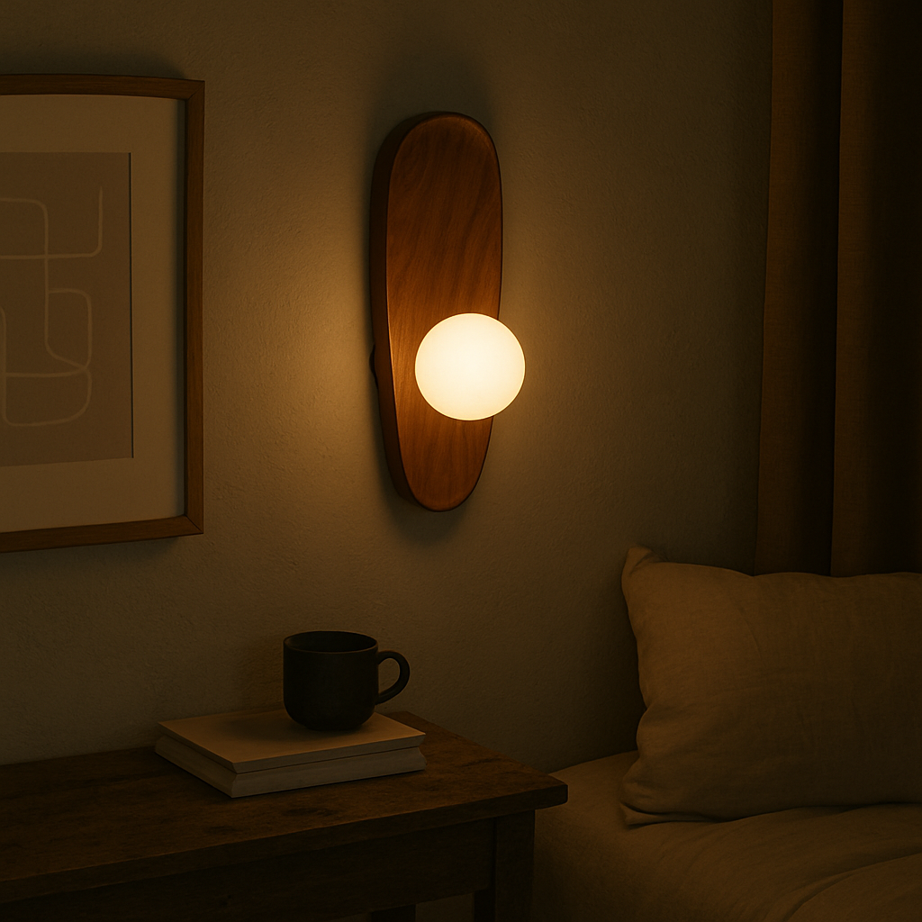 Houten Wandlamp met LED Verlichting – Scandinavisch Minimalistisch Design voor Binnen 7