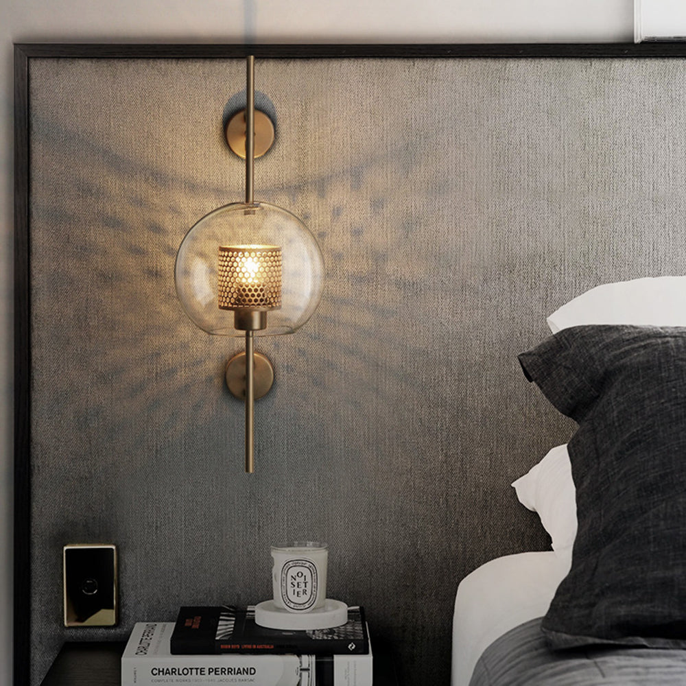 Industriële Geometrische Wandlamp van Glas en Metaal met LED Verlichting voor Binnengebruik 12