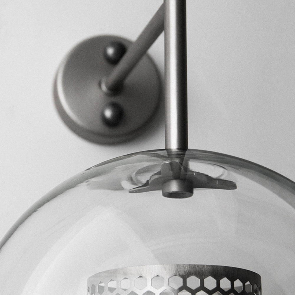 Industriële Geometrische Wandlamp van Glas en Metaal met LED Verlichting voor Binnengebruik 4