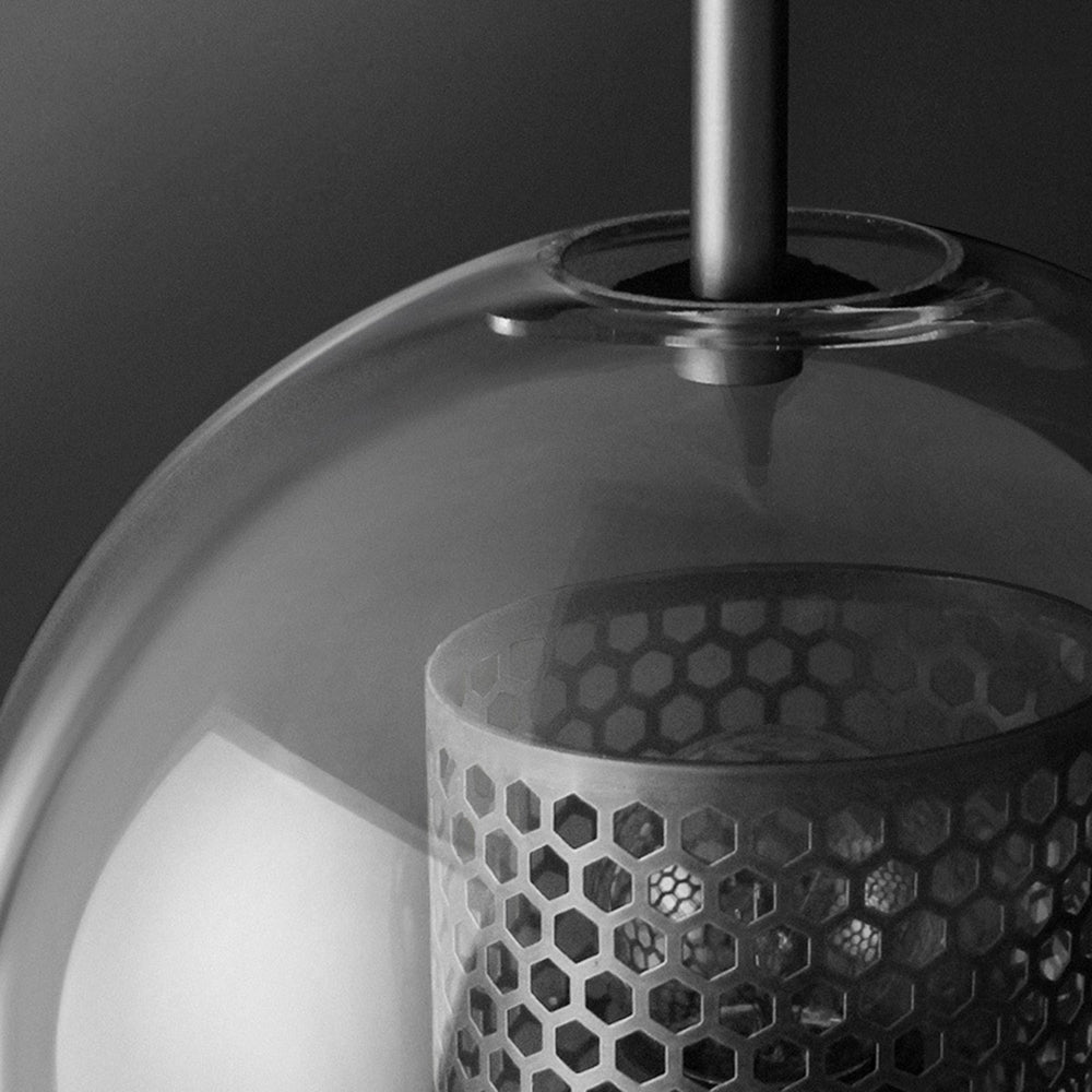 Industriële Geometrische Wandlamp van Glas en Metaal met LED Verlichting voor Binnengebruik 5