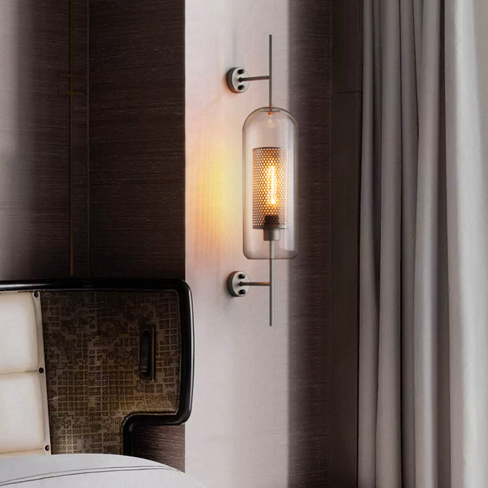 Industriële Geometrische Wandlamp van Glas en Metaal met LED Verlichting voor Binnengebruik 6