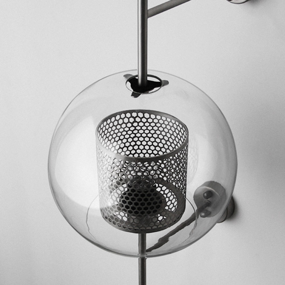Industriële Geometrische Wandlamp van Glas en Metaal met LED Verlichting voor Binnengebruik 8