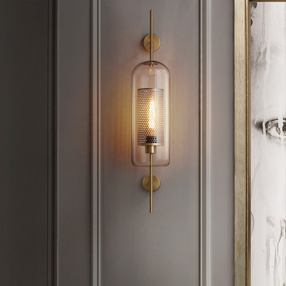 Industriële Geometrische Wandlamp van Glas en Metaal met LED Verlichting voor Binnengebruik 9