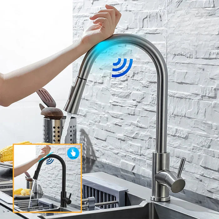 Intuïtieve Sensor Keukenmengkraan van Geborsteld Roestvrij Staal – Handsfree Mengkraan Keuken 1