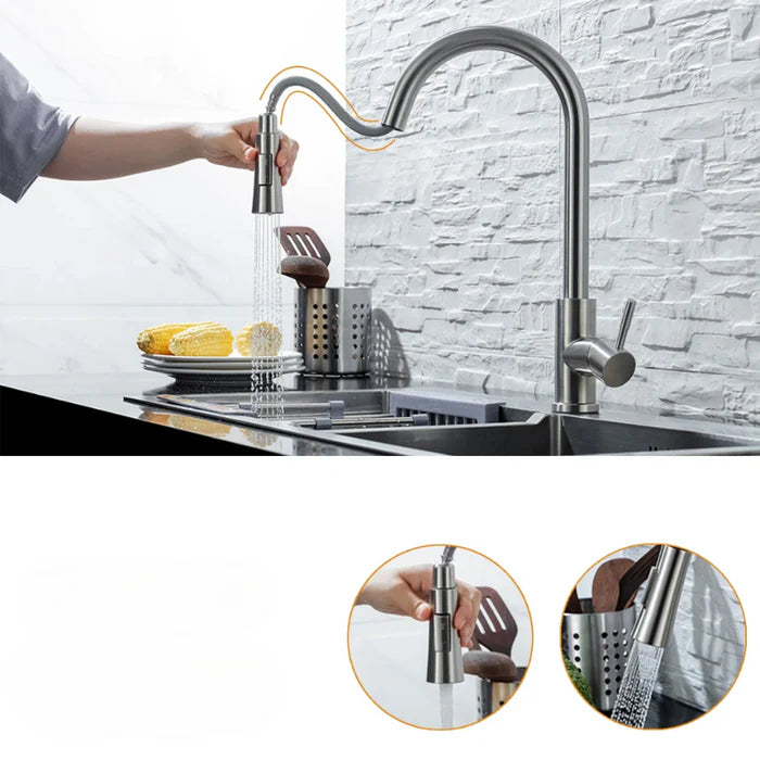 Intuïtieve Sensor Keukenmengkraan van Geborsteld Roestvrij Staal – Handsfree Mengkraan Keuken 4