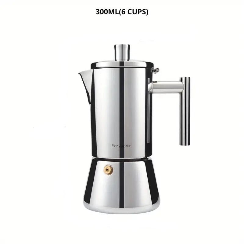 Italiaanse Moka Pot van Roestvrij Staal met Hittebestendig Ontwerp en Vaatwasmachinebestendig 4